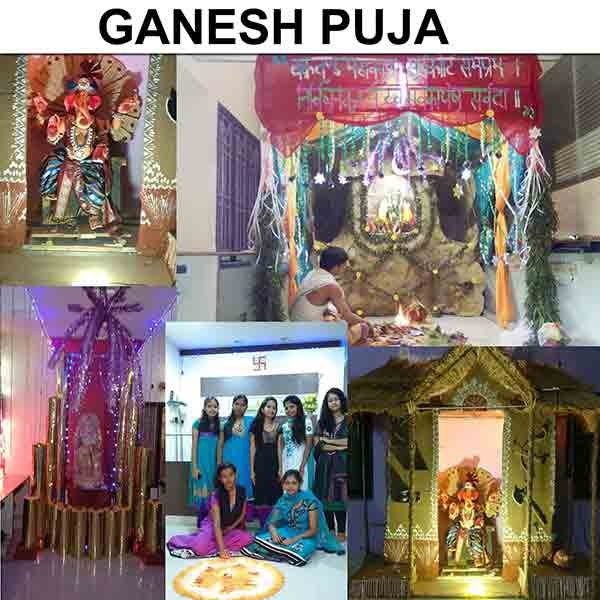 Students of Trytoon Academy celebrating colorful Puja festival with traditional attire, decorations, and joyful cultural performances during TRYTOONIAN 360 Activities.