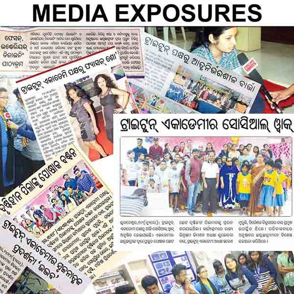 Students of Trytoon Academy participating in TRYTOONIAN 360 college activities showcasing creative talents and electronic media exposure through photography, videography, fashion, and design events.