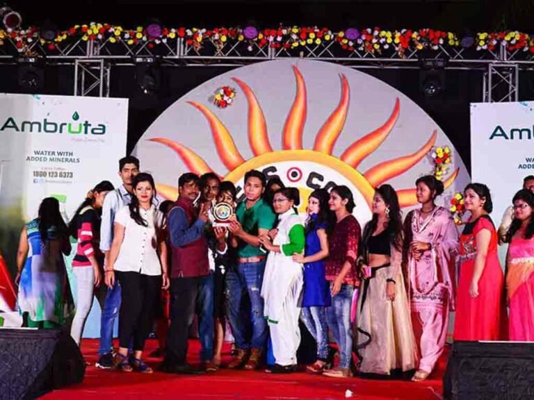 Colorful fashion designs displayed during competition