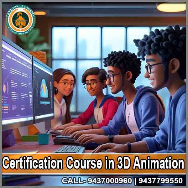 Professional Certificate Course in 3D Animation Motion Graphics with After Effects at Trytoon Academy – Learn animation, modeling, visual effects, and motion graphics with industry-oriented training.