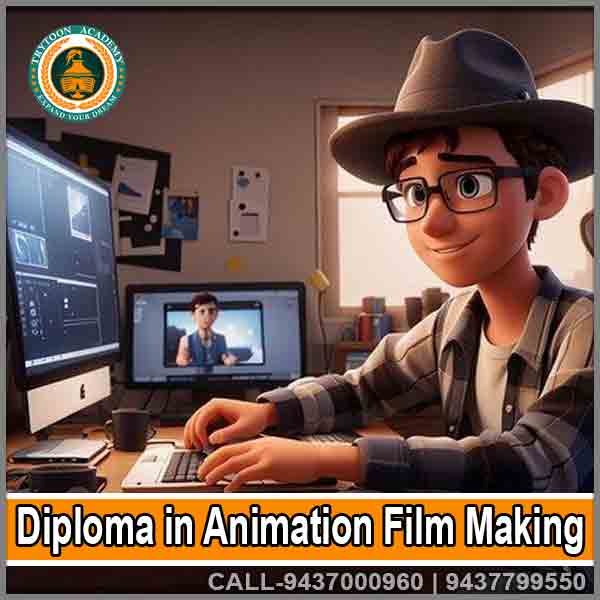 Students learning 3D animation and film making at Trytoon Academy – Diploma in Animation Film Making Course in Bhubaneswar