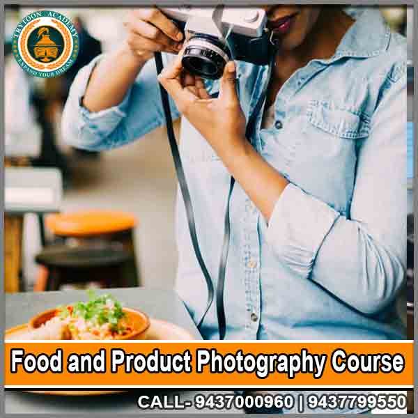 Professional student learning food and product photography at Trytoon Academy, capturing creative lighting and composition in a studio for the Certificate in Food and Product Photography Course