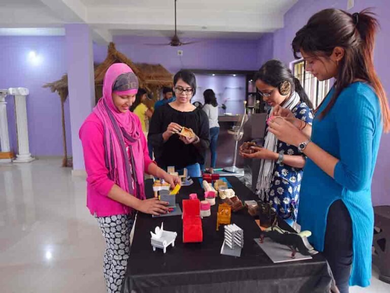 Interior Design students working on creative model-making at Trytoon Academy