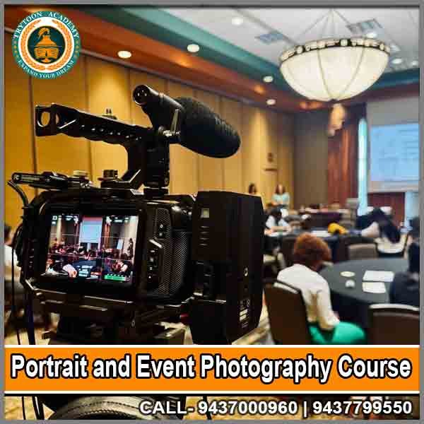 Students learning professional portrait and event photography at Trytoon Academy, Bhubaneswar — hands-on camera training, lighting setup, and real event photo shoots during the Certificate in Portrait and Event Photography Course.