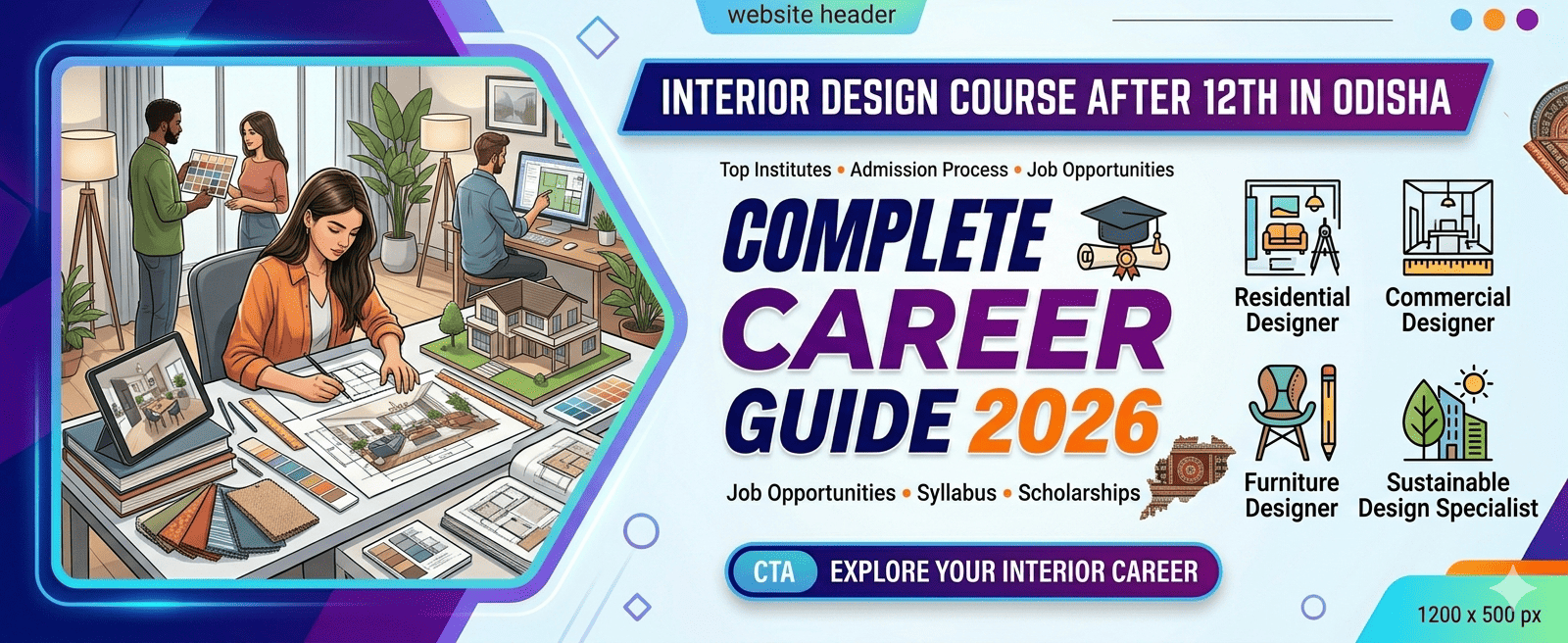 Interior Design Course After 12th pass Guide 2026 for Odisha students with diverse career paths